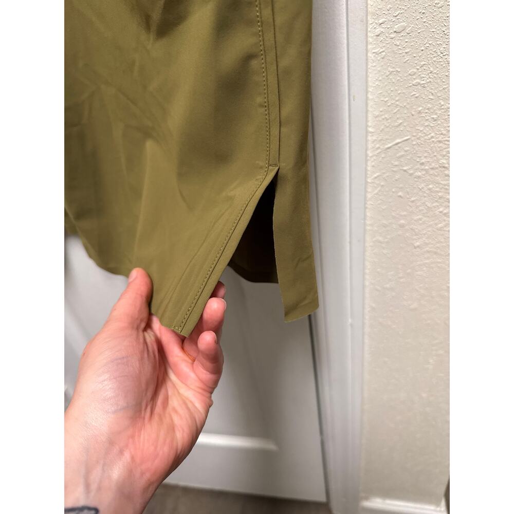 Athleta Cosmic Wide Leg Activewear Pants Olive Green High Waisted Size 10 - Picture 5 of 7